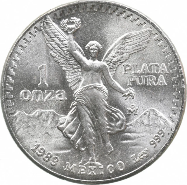 Brilliant Uncirculated 1983 Mexico Libertad Onza 1 Troy Ounce .999 Silver *644