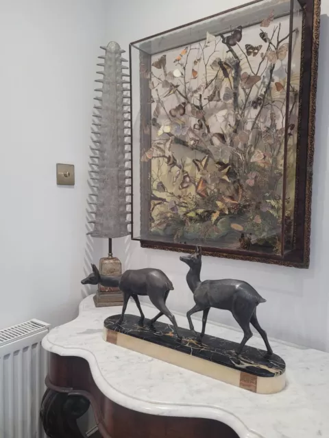 Vintage Original Art Deco Stag Deer Statue Sculpture Countyside Large