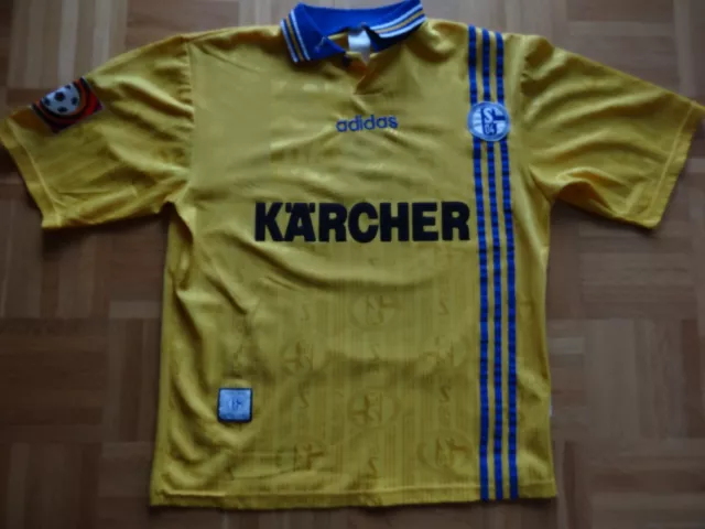 FC Schalke 04 Trikot adidas gelb kärcher 1996 1997 3.Trikot gelb Thon 10 M Top