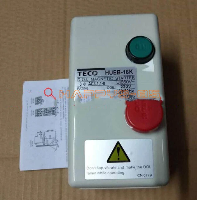 1PZ TECO HUEB-16K 12.5-18A 380V Controllo Motore Avviamento Magnetico
