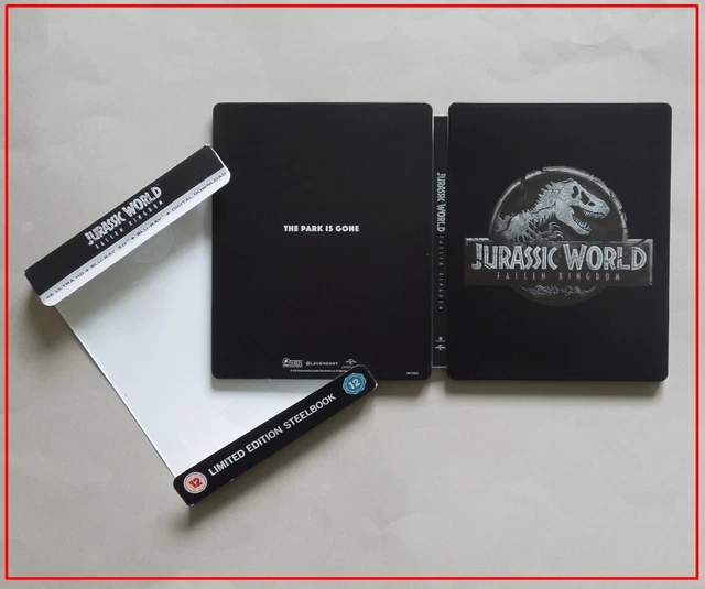 Jurassic World Fallen Kingdom - Uk 4K Ultra Hd + 3D + 2D Blu-Ray Steelbook *