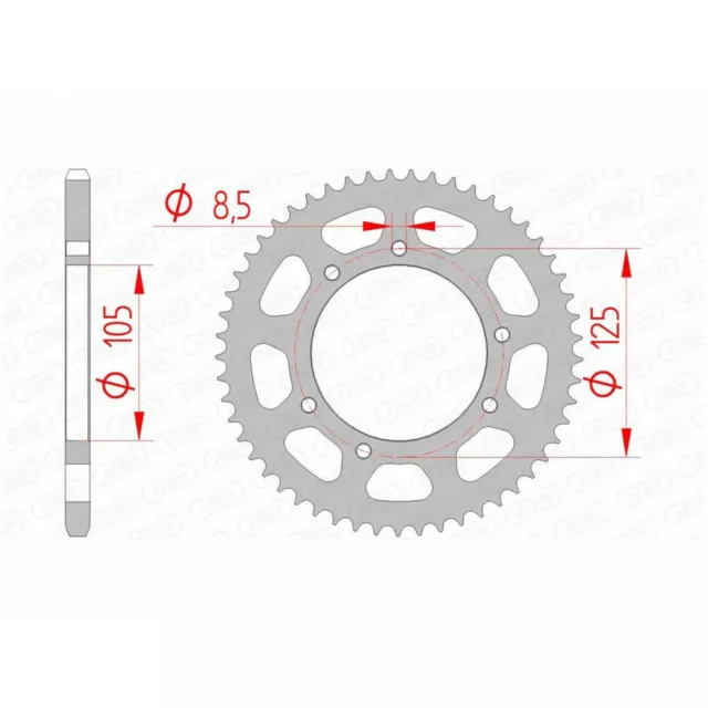 Couronne AFAM 48 dents acier standard pas 420 type 47103