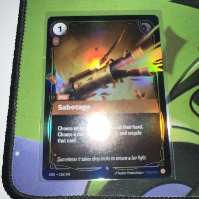 RIFTBOUND TCG LEAGUE Of Legends Origins - Sabotage Foil 156/298 $7.00 ...