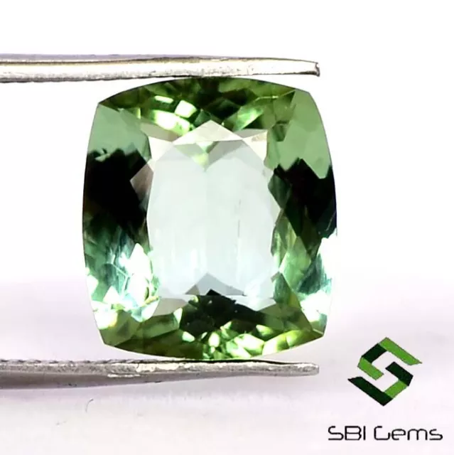 10.50x9.50 mm Certified Natural Green Tourmaline Cushion Cut Best Quality Gems