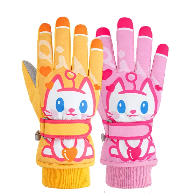 Baby Kids Girls Winter Ski Snowboarding Gloves Waterproof Warm Sports Mittens