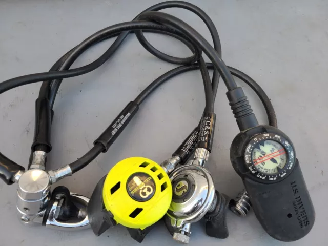 US Divers DS3 Scuba Dive Computer / Pivot Boot, Pressure Gauge, Compass