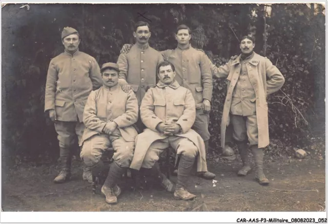 CAR-AASP3-0239 - MILITAIRE - CARTE PHOTO - six militaires réunis