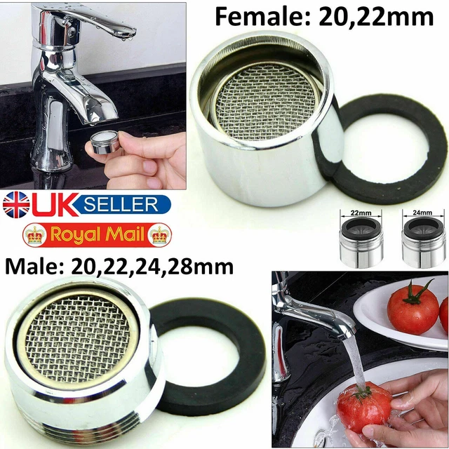 Wasserhahnbelüfter Wassersparhahn Buchse Stecker Düse Auslauf Enddiffusor Filter Uk