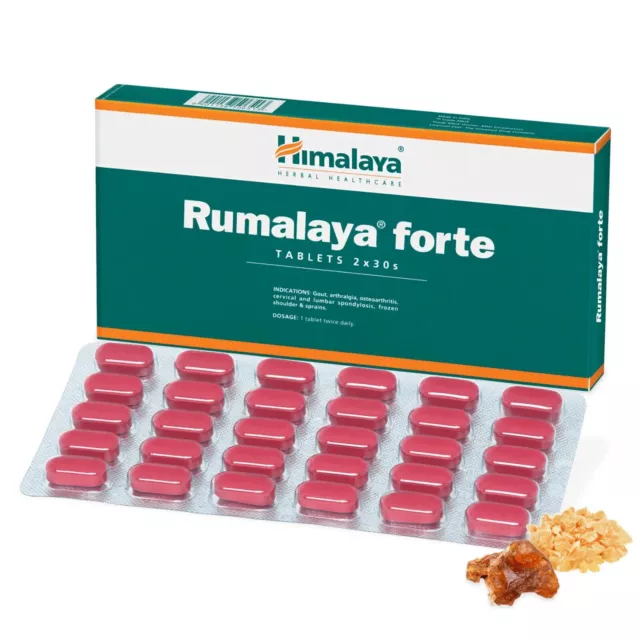 Tabletas Himalaya Rumalaya Forte (1 caja) con ingredientes ayurvédicos 100...