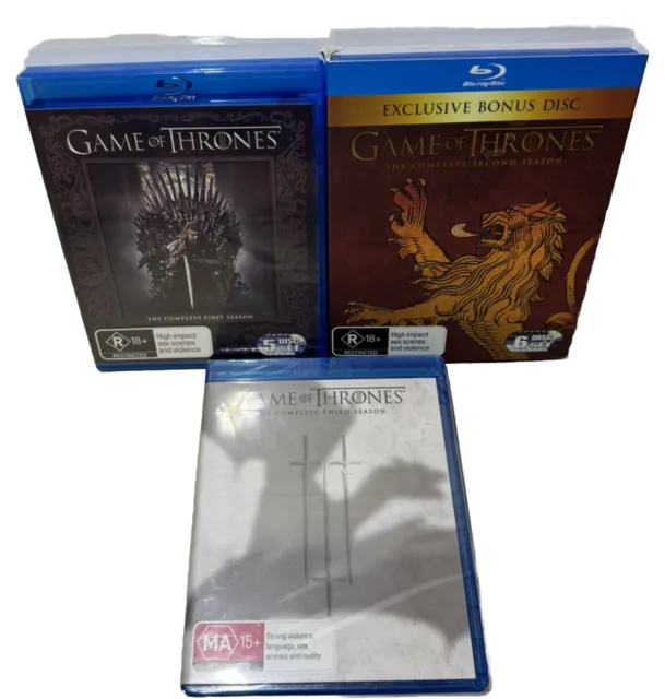 Game Of Thrones Season 1-3 Blu-ray First / Second As New - Third Brand New R4