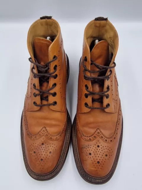 LOAKE BURFORD BROGUE Boots Mens 8.5 UK Light Brown Leather £49.99 ...