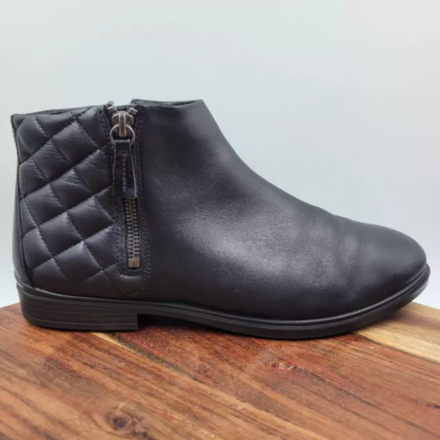 Ecco Touch 15 Ankle Boots Women's 40 / 9 Black Leather Comfort Quilted Booties
