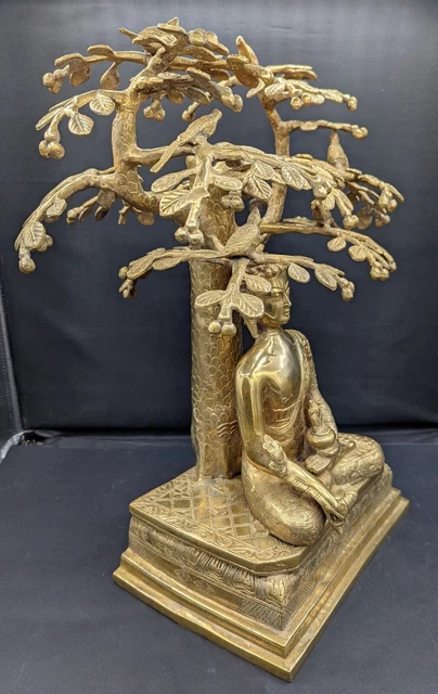 Pendentif Bouddha Sous L'arbre De La Bodhi - Acier Inoxydable Hypoallergénique - Chaîne Incluse - Symbole De Paix Et Spiritualité - Mixte