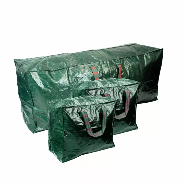3PC XL Heavy Duty Christmas Storage Bags Sets for Christmas Tree & Decorations.