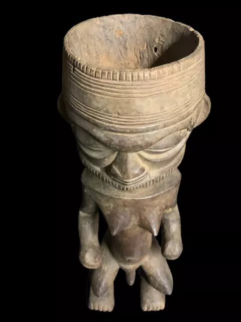 African Art/Africa Art/Tribal Art: DRC Hemba Mask Statue 54cm. 3