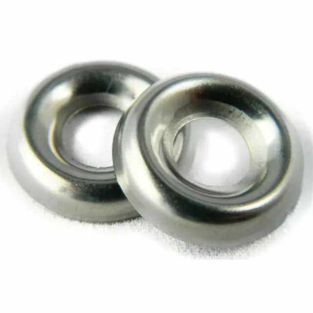 Stainless Steel Cup Washer Finishing Countersunk #4 Qty 100