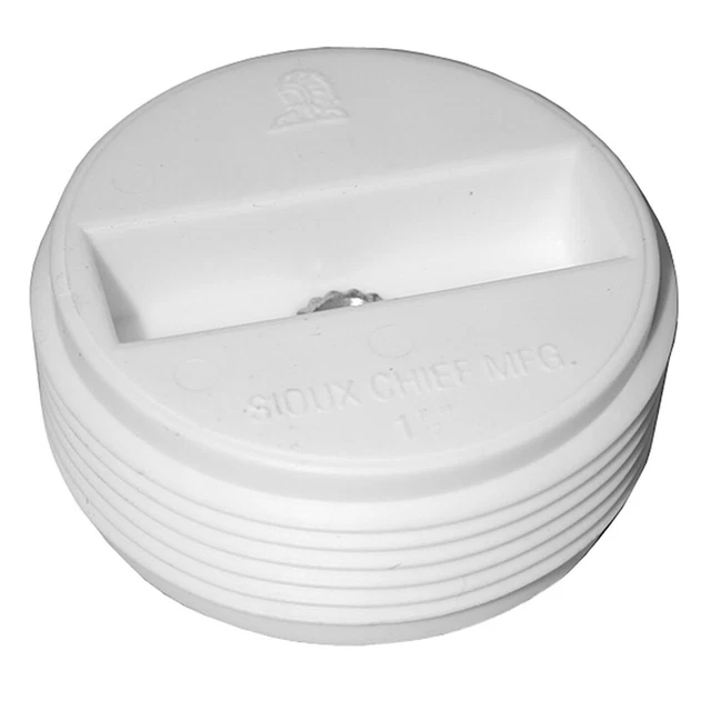 Jones Stephens P49915 1-1/2 IPS PVC CSK CO PLUG W/ INS - White