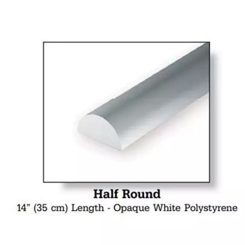 Polystyrene Half Round 2.5mm 243