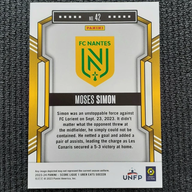 PANINI SCORE LIGUE 1 20232024 Moses Simon MINT FC NANTES EUR 3