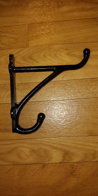 Cast Iron Black Harness Hook Double Hook Tack Towels Coats Hats