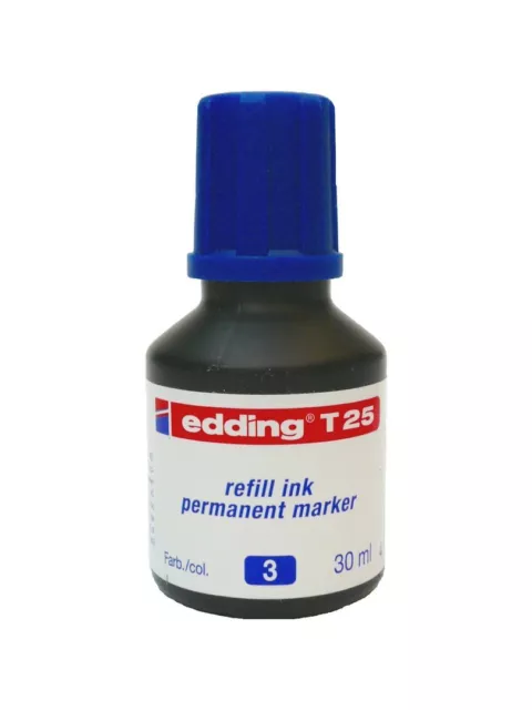 Edding T25 BLAU 30ml Nachfüll-Tusche refill ink. Tinte für Permanent marker NEU!