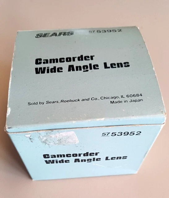 Lente gran angular vintage para videocámara Sears 57-53952 con caja