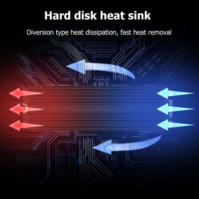 Disco rigido a stato solido NVME dissipatore di calore radiatore alluminio (nero)