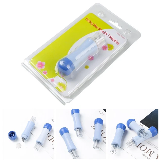 Eficiente juego de agujas de fieltro con 7 agujas para artesanía decorativa de fieltro