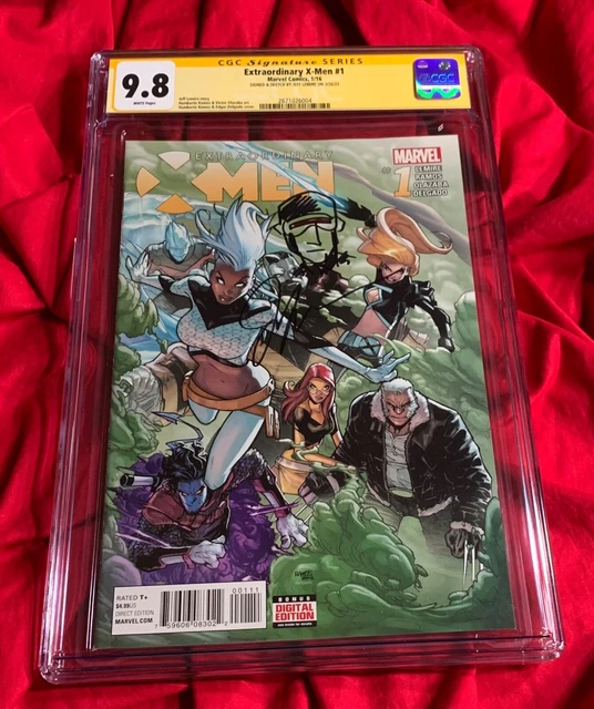 CGC SS 9.8~Extraordinary X-Men #1~Signed+Original Cyclops Art by Jeff Lemire~004