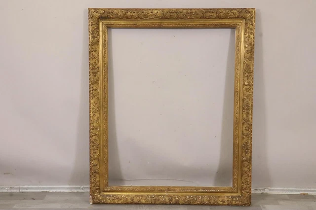 Jhd 122X100CM RAHMEN HOLZ Stuck vergoldet 1.Hälfte 19.Jhd (MVL8219) EUR 189 ...