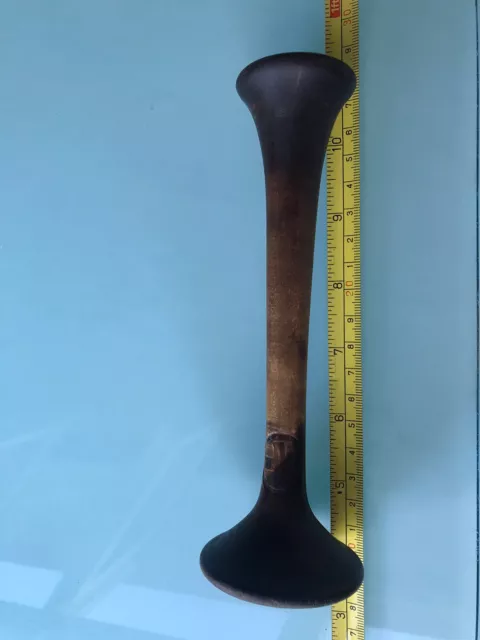 Antique Wooden Stethoscope Medical Doctor Pipe Monaural Ear Trumpet Wooden Rare 2