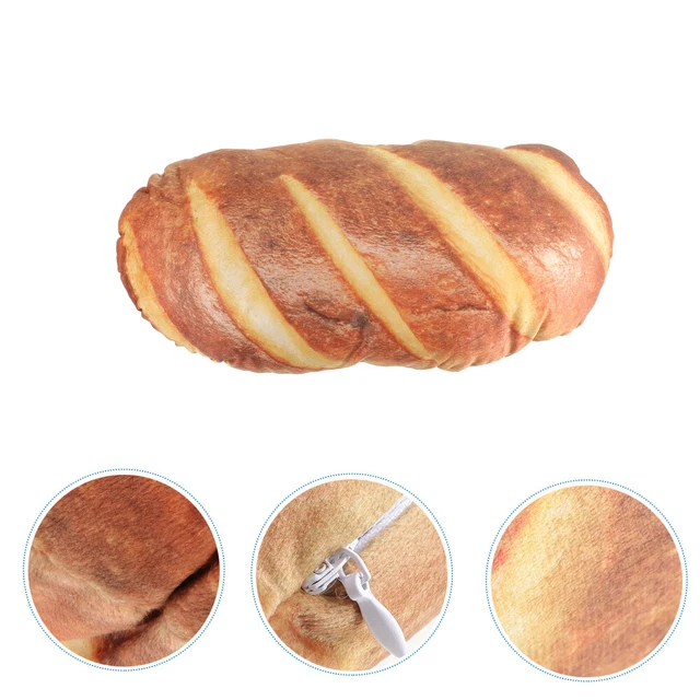 Cojín de pan felpa Kawaii habitación decoración cojín de pan tostado marrón