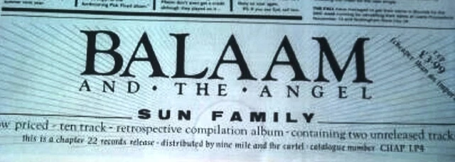 BALAAM AND THE Angel - Sun Family Chapter 22 CD GOTH CD £9.99