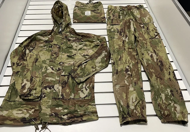 OCP Multicam Mobility Rain Suit Jacket + Pants Size Small US Army USAF