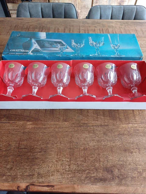 Lot De 6 Verres à Vin Rouge Cristal D'Arques Luminarc Modèle OCTIME - État Impeccable