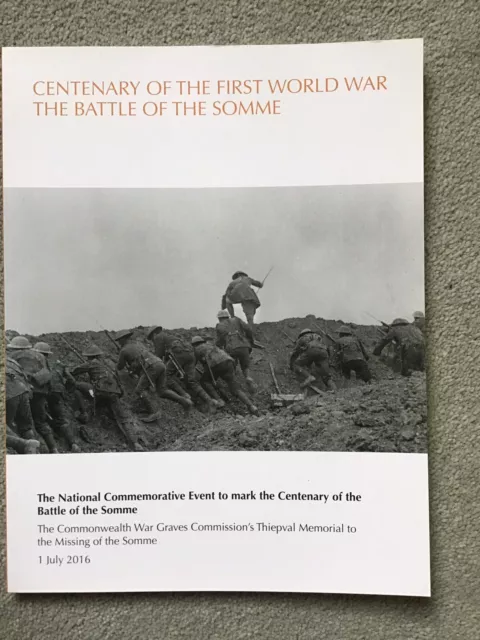 Centenary Of The First World War The Battle Of The Somme Book As New