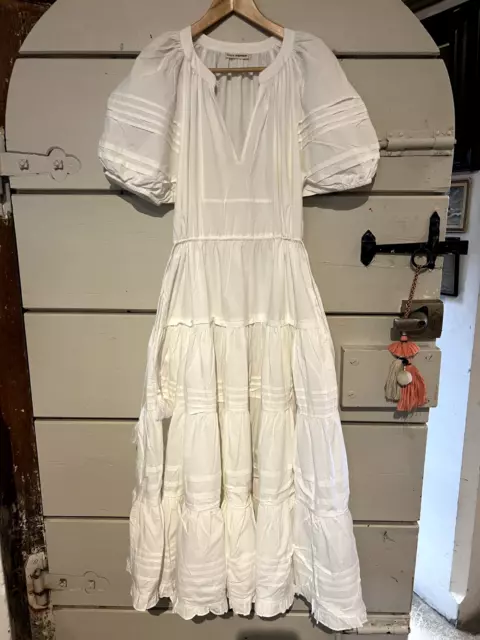 ULLA JOHNSON dress white cotton cost £550 from net a porter worn once 12 14