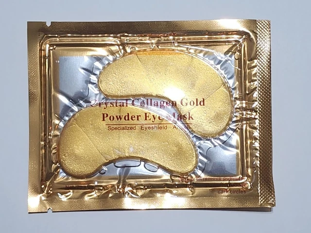 100 Crystal 24K Gold Powder Gel Collagen Eyes Masks Sheet Patch Anti Ageing