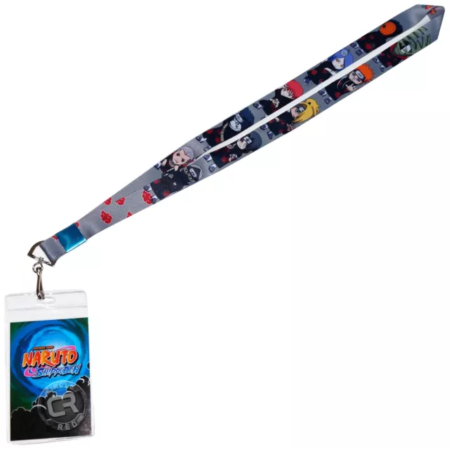 Naruto Shippuden SD Akatsuki Members Lanyard with ID Badge Holder Official Legit