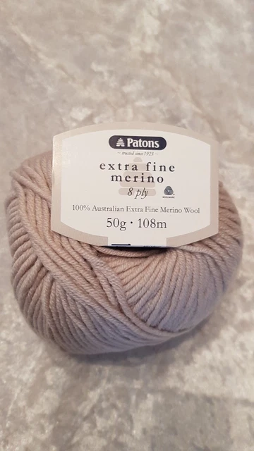 Patons Extra Fine Merino 8 Ply #2115 Pearl 50g 108 Metres Extra Fine Merino Wool