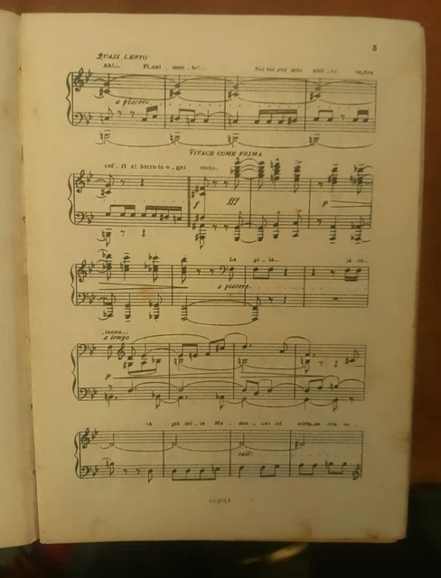 LIBRETTO D'OPERA spartito musicale della TOSCA di Puccini per ...