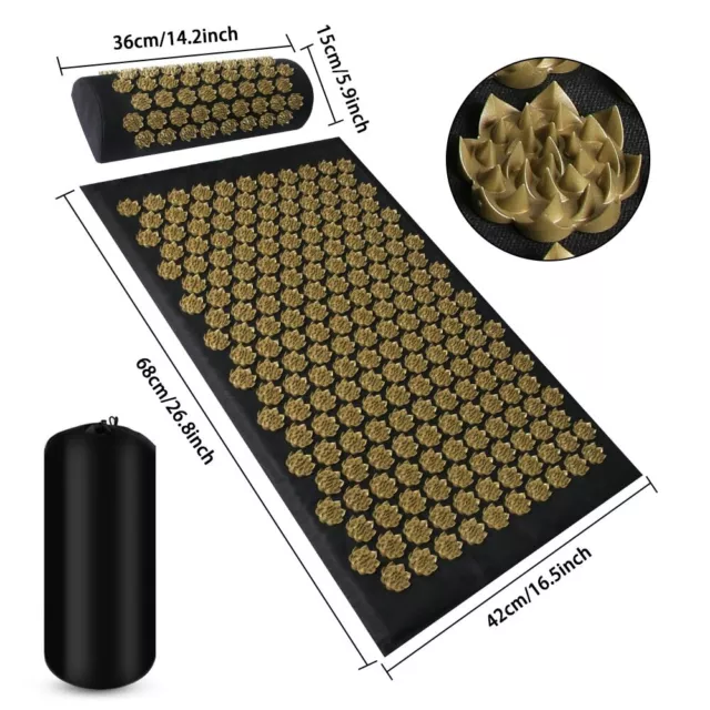 Acupuncture Acupressure Mat Massage Yoga Fitness Cushion Pain Stress Relief mat