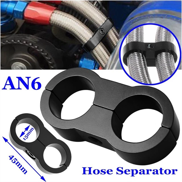 1 pz 6AN6 morsetti separatore tubo intrecciato adattatore linea carburante olio alluminio
