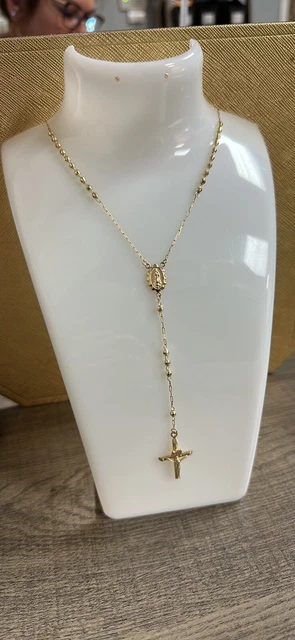 14K Yellow Gold Rosary Necklace 7 Grams #I-4052 14K Yellow Gold Rosary Necklace 7 Grams #I-4052