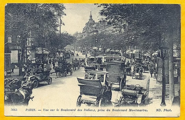 CARTE POSTALE ANCIENNE  PARIS Boulevard des Italiens ,