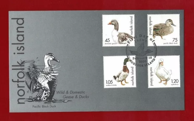 2000 Norfolk Island SG 725/8 Geese & Ducks Set FDC or fine used