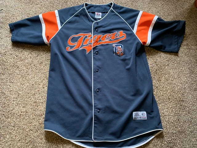 True Fan Detroit Tigers Size XL Blue Short Sleeve Embroidered Jersey MLB True Fan Detroit Tigers Size XL Blue Short Sleeve Embroidered Jersey MLB