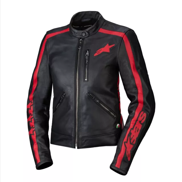 Alpinestars Stella Dyno Leather Lady giacca moto donna taglia M - nero rosso