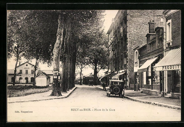 CPA SUCY-EN-BRIE, PLACE de la Gare EUR 10,00 - PicClick FR