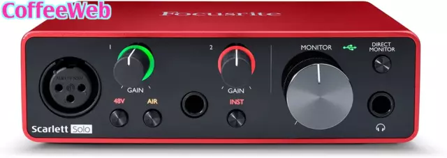 Interfaccia Audio USB Scarlett Solo (Terza Generazione) Di Focusrite per Chitarr